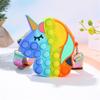 Hot Rianbow Cross Bag Fidget Toys For Children Christmas Gifts Push Its Bubble Stress Relief Sensory Toys Coin Purse Girls