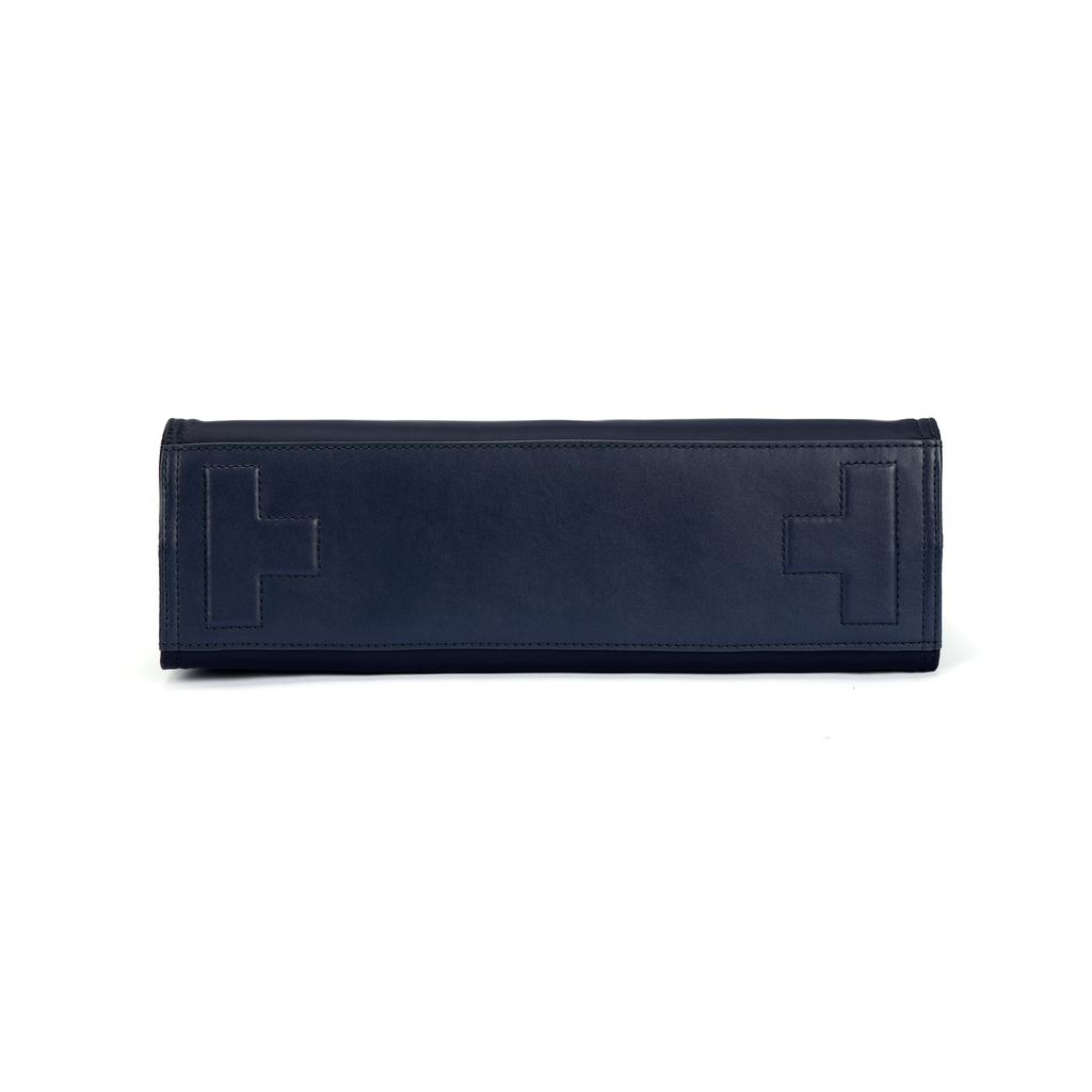 Tory Burch Ella Logo Large Capacity Nylon Tote Bag Unisex tote bags Navy-Blue 160633-405