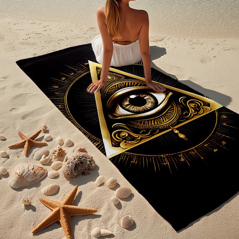 Eye Of Providence In Space Beach Towel, Super Soft Microfiber, Gift for Her/Him, Birthday, for Pool, Beach, Travel, Home Decor Fan gifts