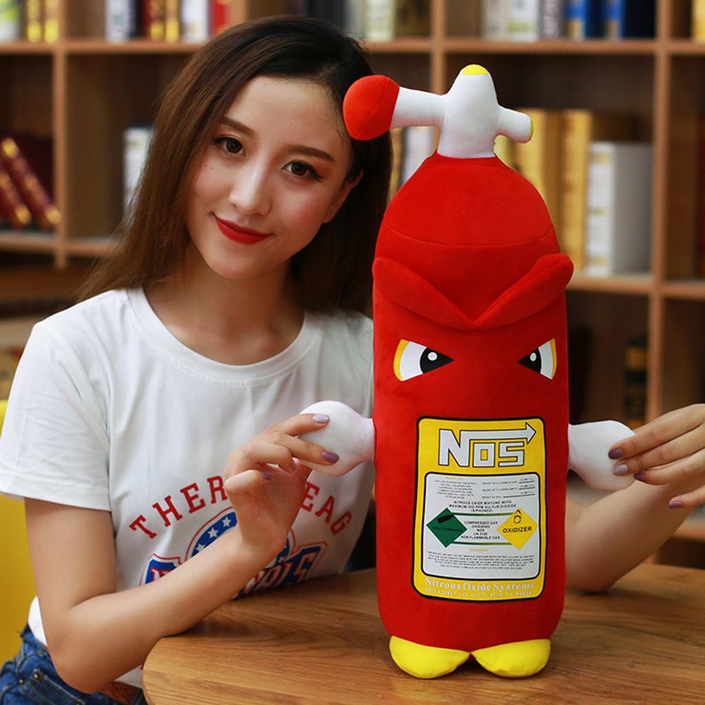 Simulation Creative Plush Toys NOS Nitrous Oxide Bottle Soft Throw Pillow Cushion Birthday Gifts Car Decor Backrest