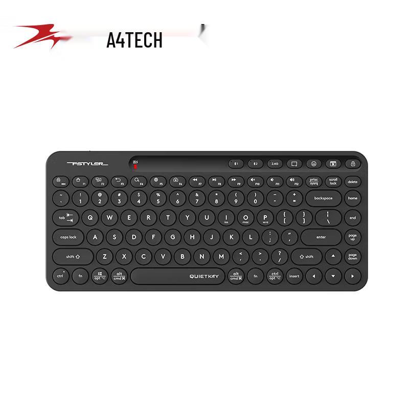 Перезаряжаемая беспроводная клавиатура A4Tech FBK36C, бесшумная, с несколькими режимами