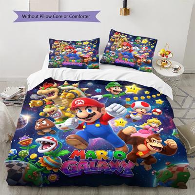 Super Mario Poster Comfortable Soft Duvet Cover, Children Bedding Gift, Size Various Options -HE140