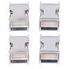4pcs Glossy Finish Quick Release Clip Zinc Alloy Belt Buckle Metal Buckle  For DIY Craft