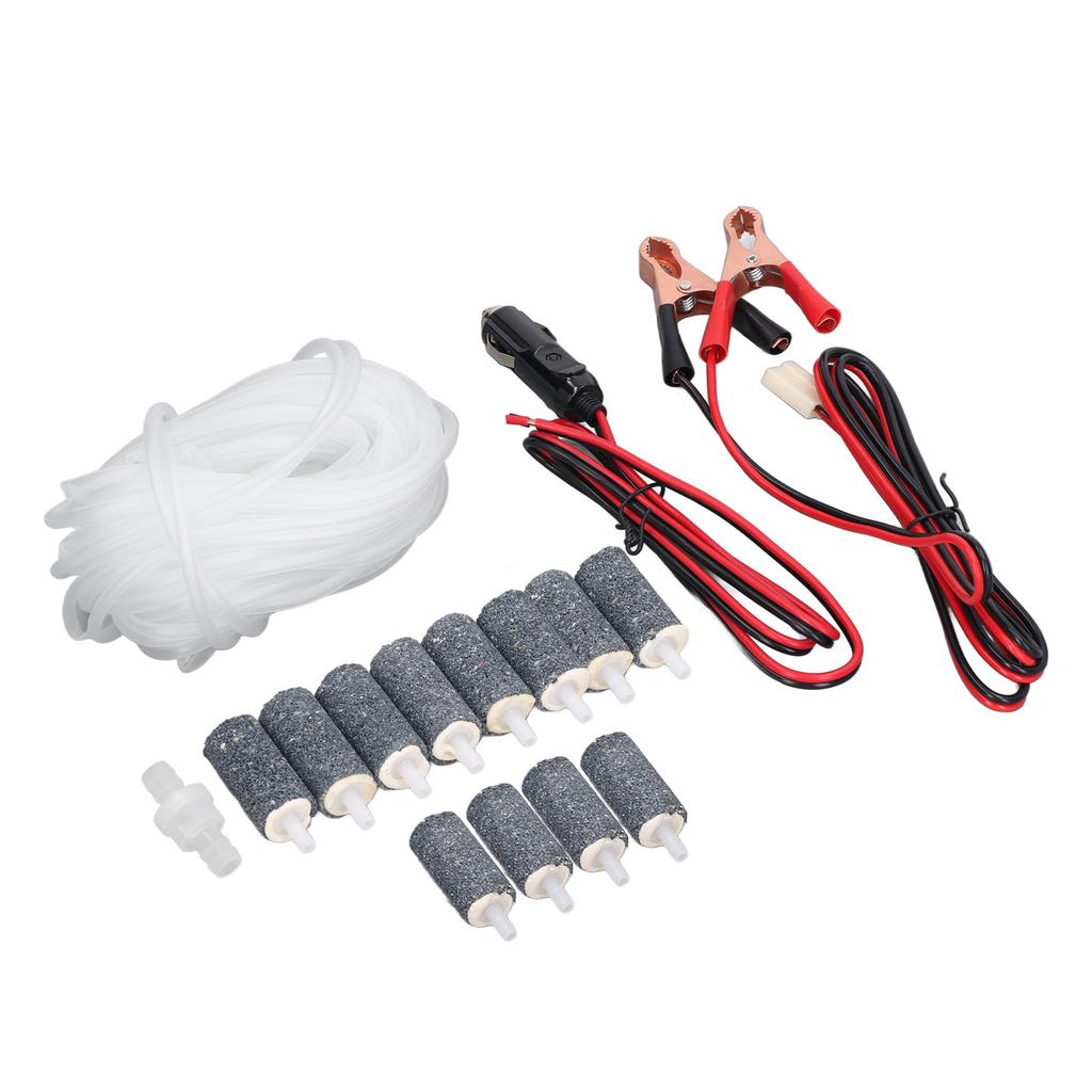 Air Pump Accessory Air Hose Check Valve Bubble Stone Battery Clamp Cable Set Kit MPQ 906