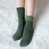 1 пара женских зимних носков средней длины, толстые плюшевые носки в японском стиле, эластичные, нескользящие, термоноски с защитой от запаха, очень свободные, до щиколоток, без разводов