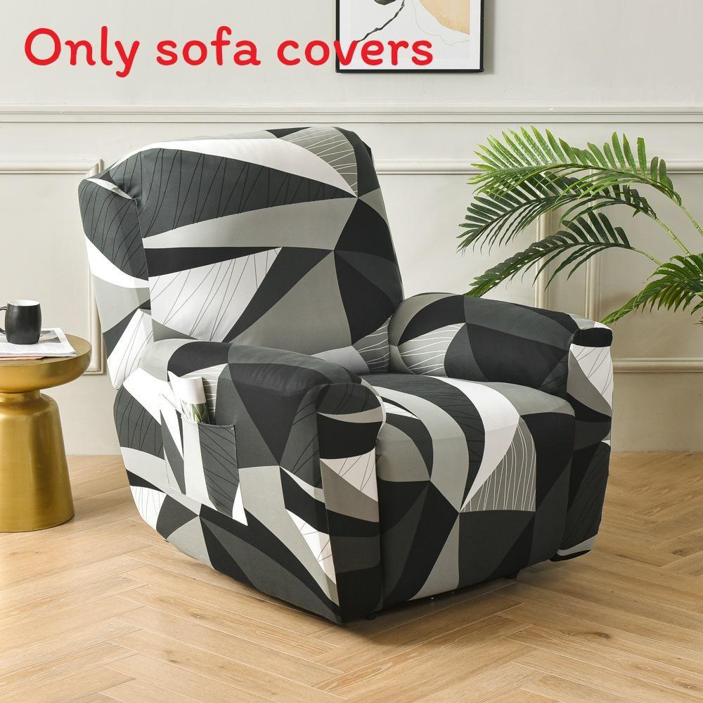 Modern Stylish Single Seat Recliner Cover Full Coverage Thick Fabric Protector