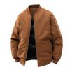 Thickened Cotton Jacket for Men's Winter Baseball Collar Solid Color Loose Cotton Jacket Couple's Warm Cotton Jacket