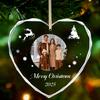Personalized Christmas Ornament,Custom Photo&Name Crystal , First Christmas Keepsake Gift For Couples Family, Xmas Tree Decor