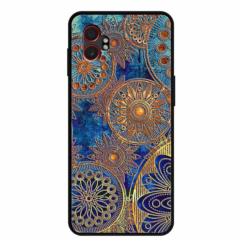 For Samsung XCover7 Pro 3D Case Soft TPUSilicone Bumper Protector Relief Flower Emboss Phone Cover Funda Galaxy XCover 7 Pro