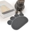 Paw Shape Cat Dishes Placemat Non-slip Cat Litter Box Mat Durable Pet Feeding Mat