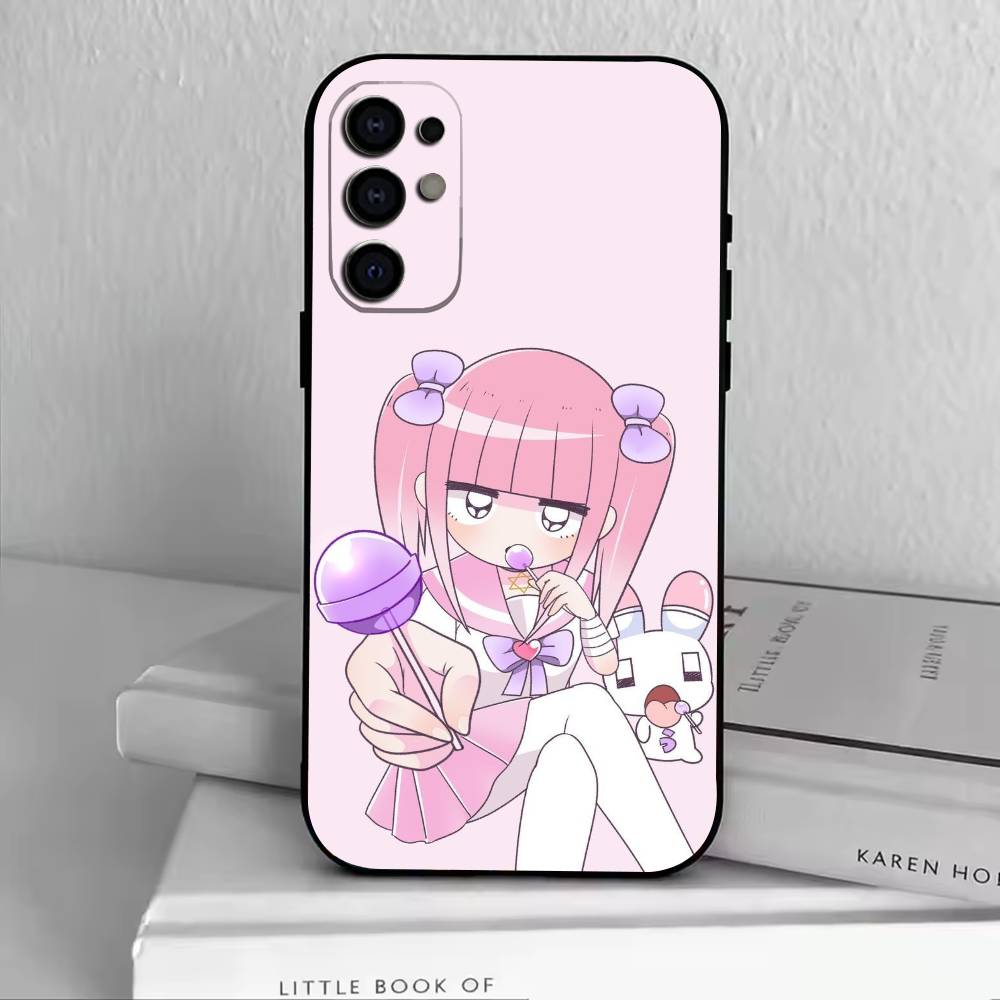 Мем Menhera-chan Чехол для телефона для Samsung S25, S24, S21, S22, S23, S30, Ultra, S20, Plus, Fe, Lite, Note, 10, Черный чехол