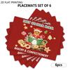 4pcs/6pcs Placemats Suitable for Dining Table, Hot Cocoa & Gingerbread Print Table, Hand Washable Rectangular Holiday Table Decor for Christmas Dinner