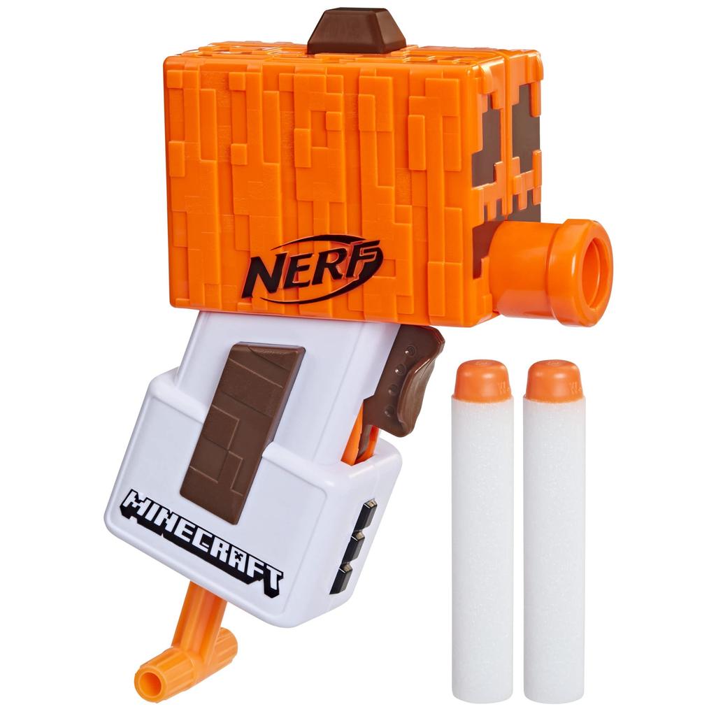 Hasbro Nerf Microshot Minecraft Snow Golem Mini Minecraft Snow Golem Mob 2 Official Nerf Elite Includes Priming Handle F6132 Genuine Product Blaster,