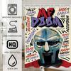 MF Doom Комикс Альбом Ванная Комната Душевая Занавеска Защитная Перегородка Душевая Занавеска Быстросохнущая Можно Мыть Щеткой Легкая Полупрозрачная Ванная