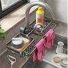 Kitchen Supplies Storage Rack Non Perforated Dishwashing Supplies Sponge Bidirectional Drainage Storage Rack Household And Kitch