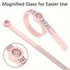 Ring With Magnifying Glass, Measuring With Ring, Soft Ruler, Plastic Size Circle, Size Filter, Durable