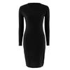 Сексуальное элегантное платье с коротким и длинным рукавом, однотонное миди облегающее платье-карандаш для женщин, обтягивающее, стройнящее, для клубной вечеринки, Vestidos