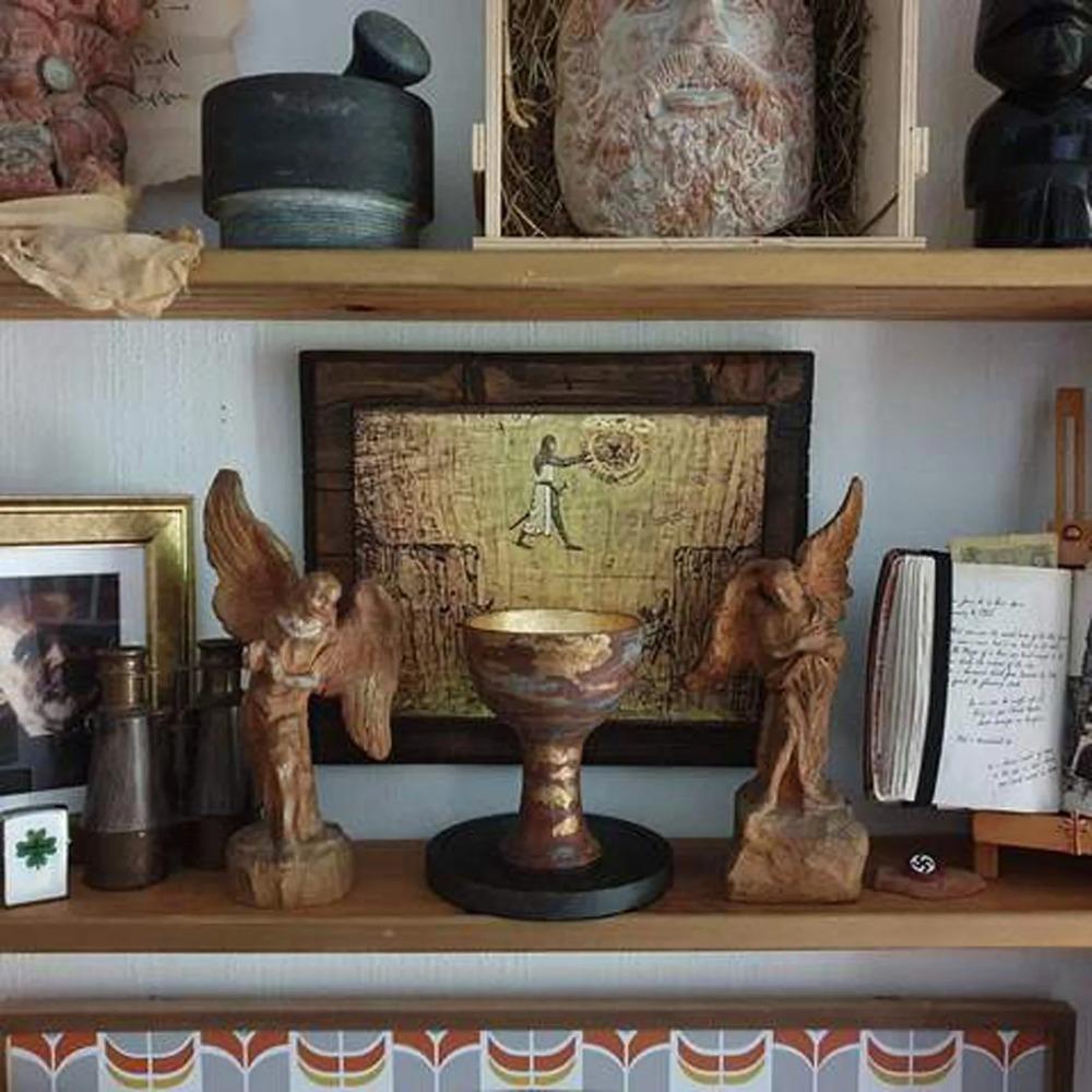 Рыцарь-прыжок Грааль Рыцарь Картина Деревянная Индиана-Джонс Картина Прыжок веры Реплика Гостиная