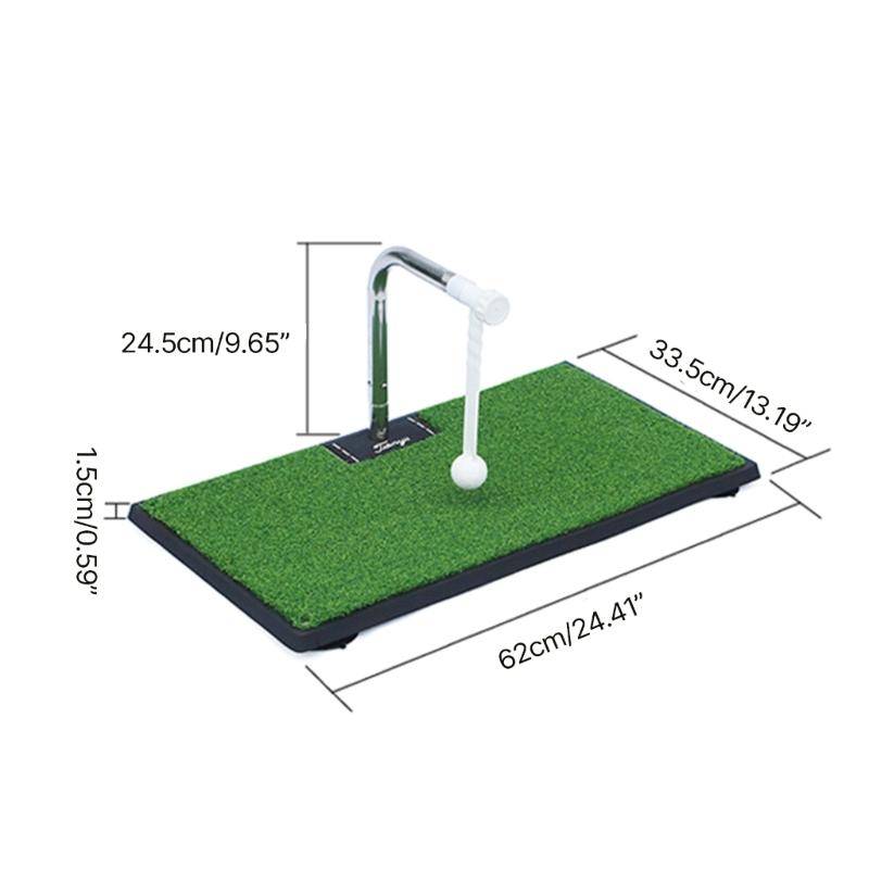 Durable Golf Swing Practice Trainer Adjustable Golf Hitting Aid Simulators Golf Swing Training Mat Golfing Accessory