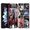 Arlecchino Genshin Impact Cover Phone Case For Samsung Galaxy Z Flip 7 6 5 4 3 5G Flip7 Flip6 Flip5 Flip4 Flip3 Black Fundas She