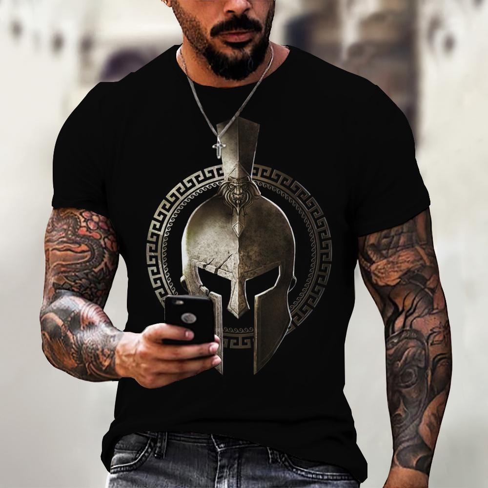 Летняя мужская футболка с коротким рукавом и круглым вырезом с 3D-принтом, модная, свободного кроя, уличная, с индивидуальным дизайном, трендовая, винтажная, большого размера, топ