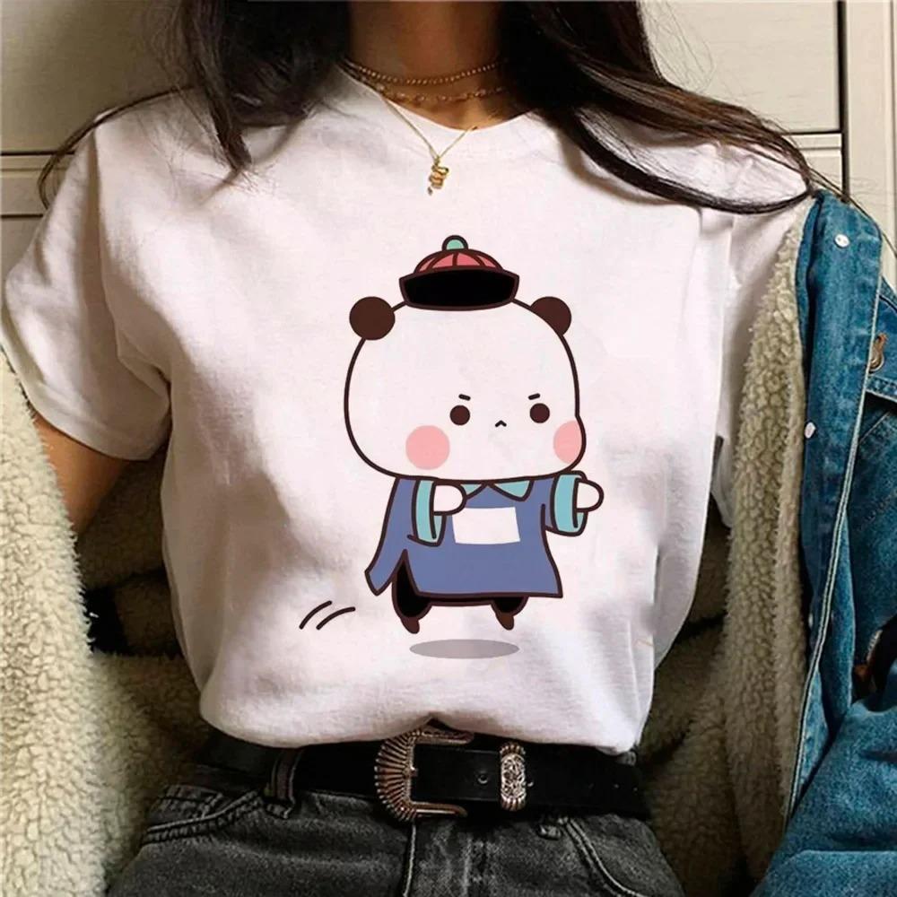 Футболка Bubu Dudu Женская Дизайнерская Аниме Милый Рисунок Девушки Забавная Футболка Харадзюку Летняя Хлопковая Повседневная Дышащая Свободная Майка