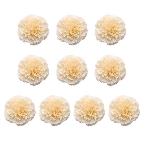 10 Pcs Artificial Carnation Flowers Handmade Faux Silk Flowers Fake Carnation Blooms for DIY Crafts Wedding Baby Showers Decorations