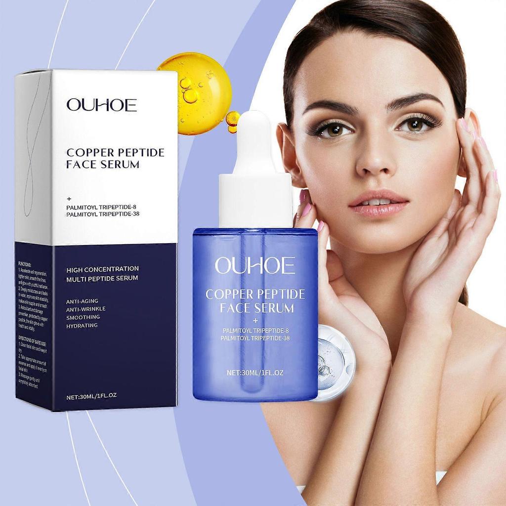 Ouhoe Copper Peptide Facial Serum - Hydrating, Moisturizing, Nourishing, Smooth, Brightening Skincare Essence