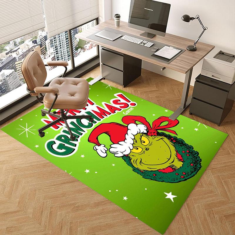 Christmas Grinch Cartoon Carpets and Rug 3D Printing Carpet Floor Mat Living Room Bedroom Large Area Soft Carpet(JM010)