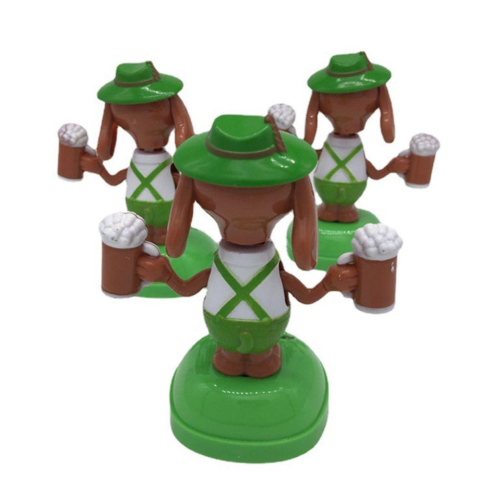 Kids Toys Dashboard Shaking Head Dolls Bobble Head Doll Solar Power Beer Dog Solar Swing Dog