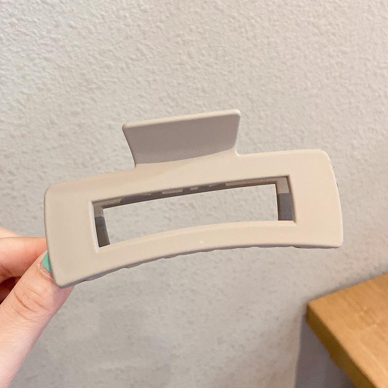 Простые квадратные геометрические матовые зажимы для волос, ацетатные заколки для волос, женские полые зажимы для хвоста, инструменты для укладки макияжа, головные уборы