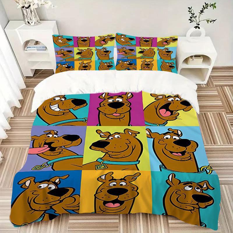 Scoobydoo Pop Art Print 3Pcs Bedding Setduvet Cover With 2 Bedropillowcase Home Birthday Gift