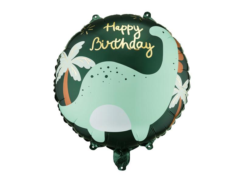 Balon Foliowy Pastylka Brontozaur Happy Birthday 35Cm