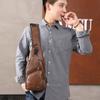 Diagonal bag Water proof Casual PU Men's bag Shoulder bag Chest bag