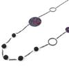 [J2181] - Designer Necklace 'Ombres Chinoises' Purple Black