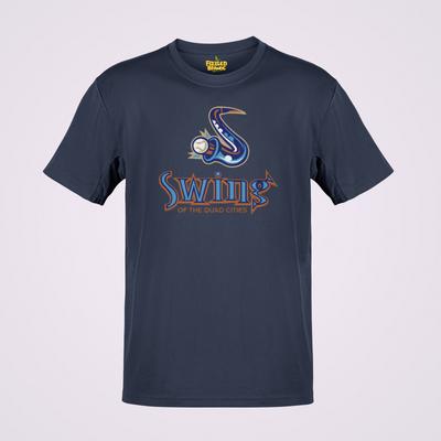 Футболка с логотипом команды Quad Cities Iowa Baseball 2004-2007