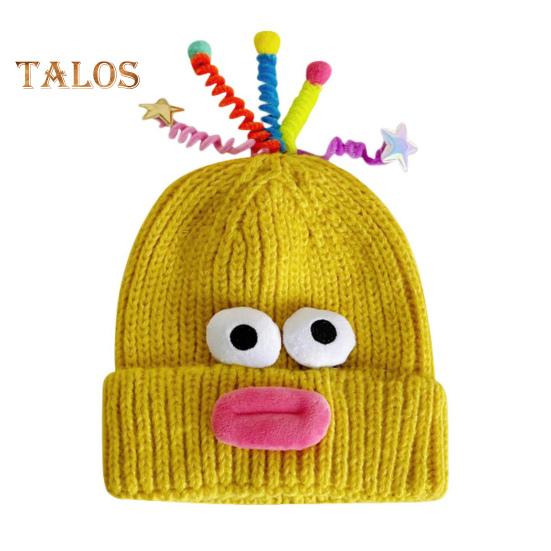 Мультяшная шерстяная шапка с выдвижными щупальцами, теплая вязаная шапочка для детей, реквизит для фотосъемки, головной убор для катания на лыжах, походов, термошапка для взрослых и подростков