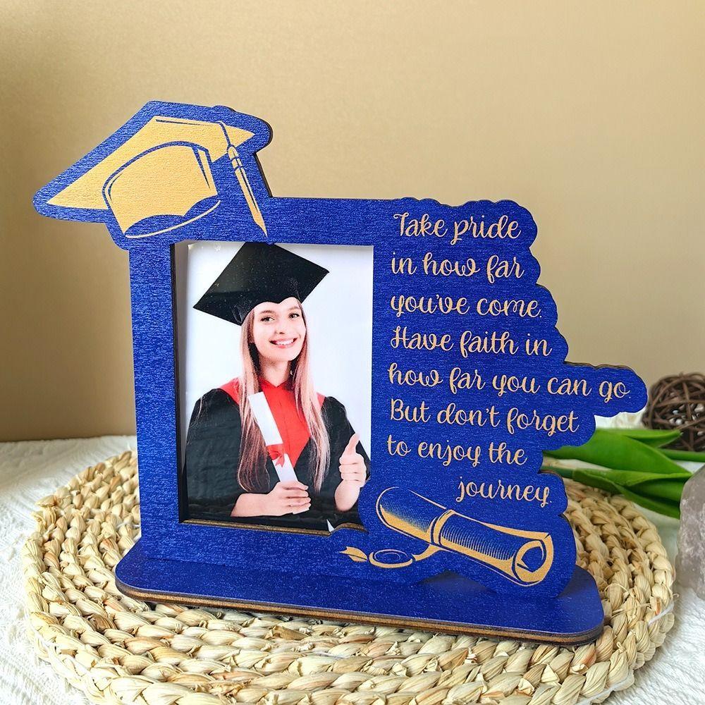 Трехмерный держатель для выпускной фотографии Деревянная настольная фоторамка Вечеринка