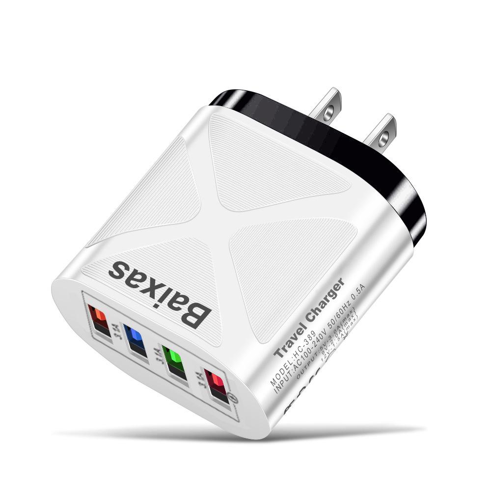 Многопортовое быстрое зарядное устройство 4 USB 5V/2.4A - Вилка AU/EU/UK/US