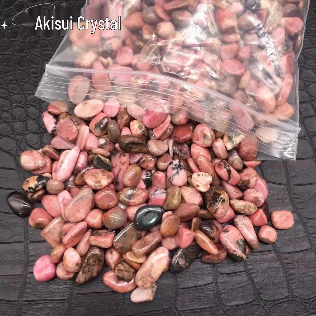 Rhodonite Crystal Chips for Purification and Decoration In Fish Tanks and Flower Pots, Ideal for Offering To Buddha.