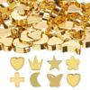 10pcs Copper Beads Charms Cross Heart Star Moon Beads Plated Crafts Color Retention Beads for Jewelry Making Diy Bracelet Necklace
