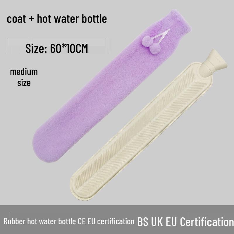 Explosion-Proof Hot Water Bottle: Rubber Design for Stomach and Feet, Long-Lasting Warmth