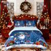 3 предмета комплект пододеяльника без наполнителя с принтом Санта-Клауса на канун Рождества, многоразмерное общежитие, праздничное украшение, можно стирать в машине