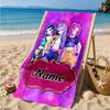 Custom Name KPop Cartoon Beach Towel Microfiber Beach Towel, Lightweight and Quick-Dry, for Summer Travel, Swimming Pool Gift