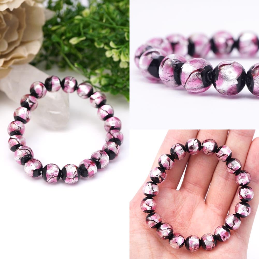 Шар стрекозы розовый 10 мм круглый шарик браслет внутренняя окружность приблизительно стеклянные бусины светящийся светлячок стекло натуральный камень сила камень молитва