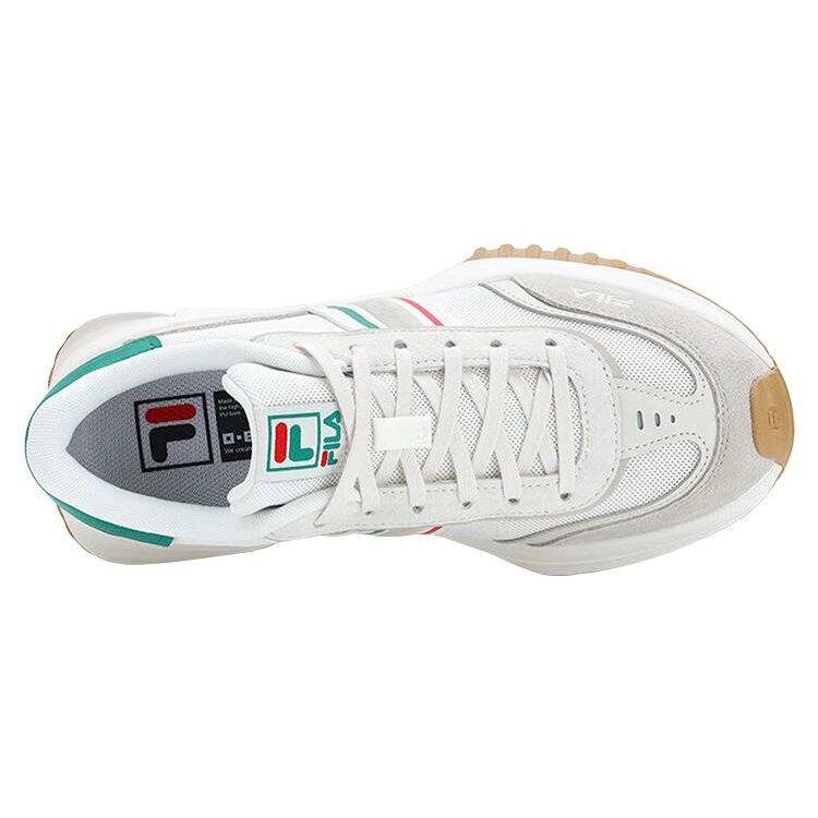 Fila Bora Fabric Synthetic Leather Comfortable Versatile Retro Sports Low-Top Lifestyle Casual Shoes Women Sneaker White Gray F12W322103FWM