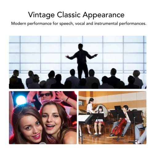 Classic Retro Dynamic Vocal Microphone, Old Vintage Style Unidirectional Cardioid Self-Tensioning Rotating Dynamic Vocal Microphone for KTV, Live Perf