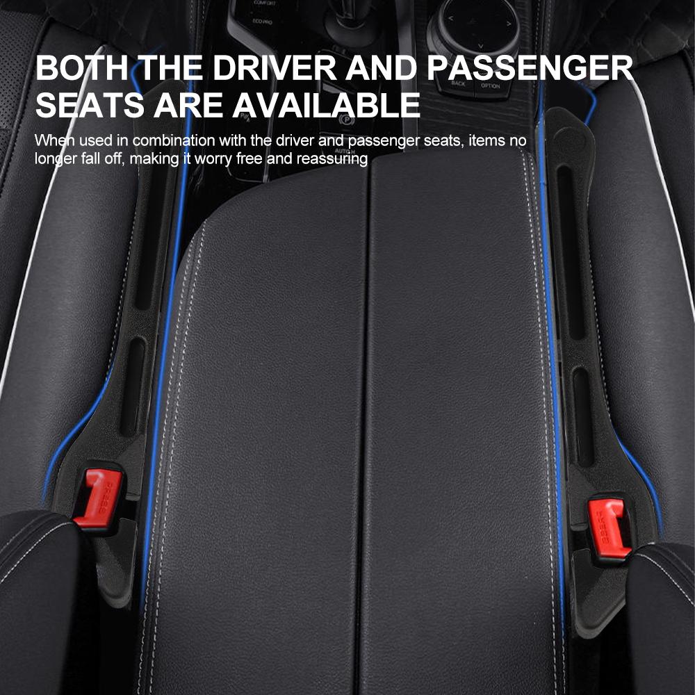 Car Seat Gap Plug Storage Box Side Seam Plug Strip Leak-proof Filling With Seat Belt Holes Storage Pockets Interior Accessories