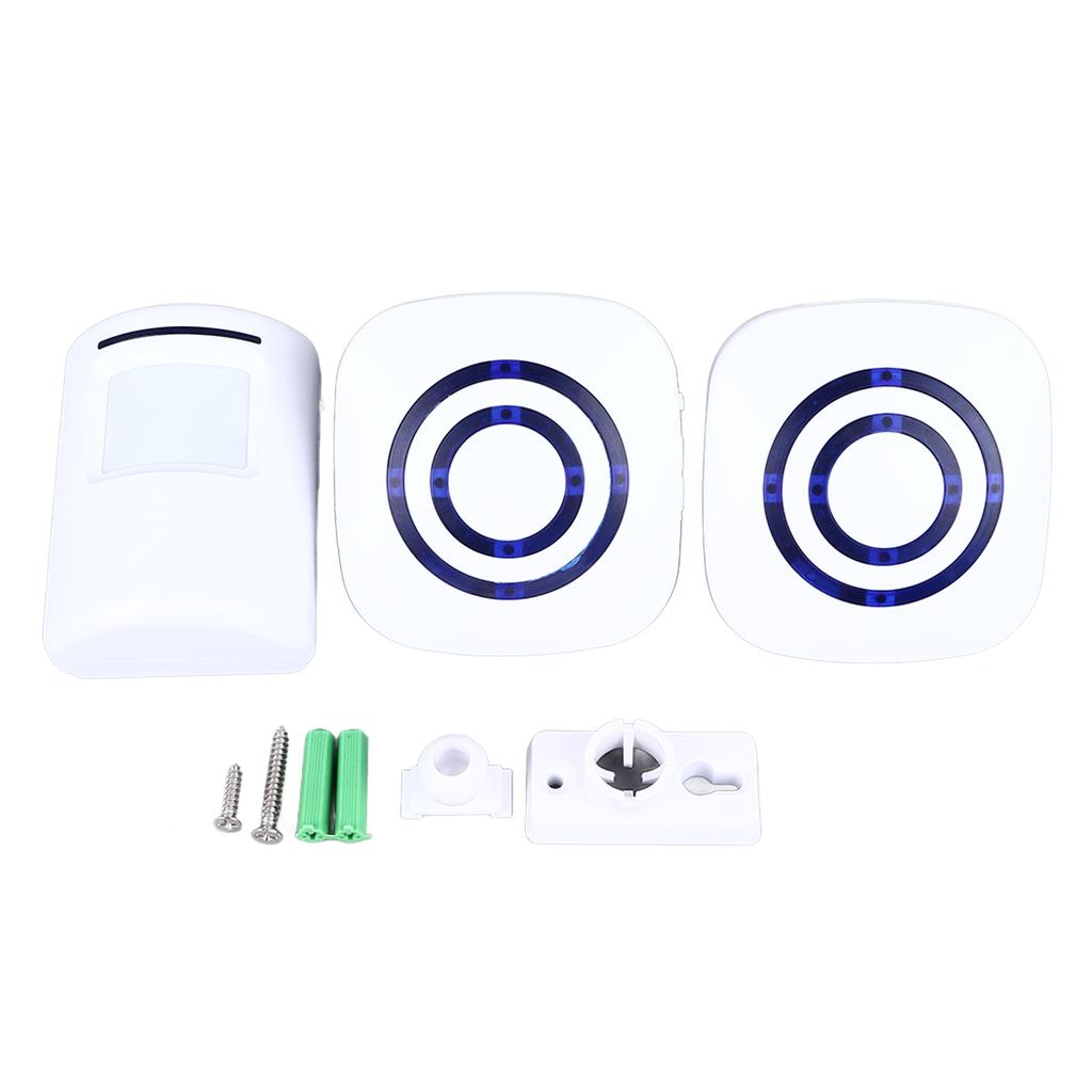 Infrared Sensor Doorbell Sensitive Wireless Store Entry Doorbell Alarm with 2 Receivers