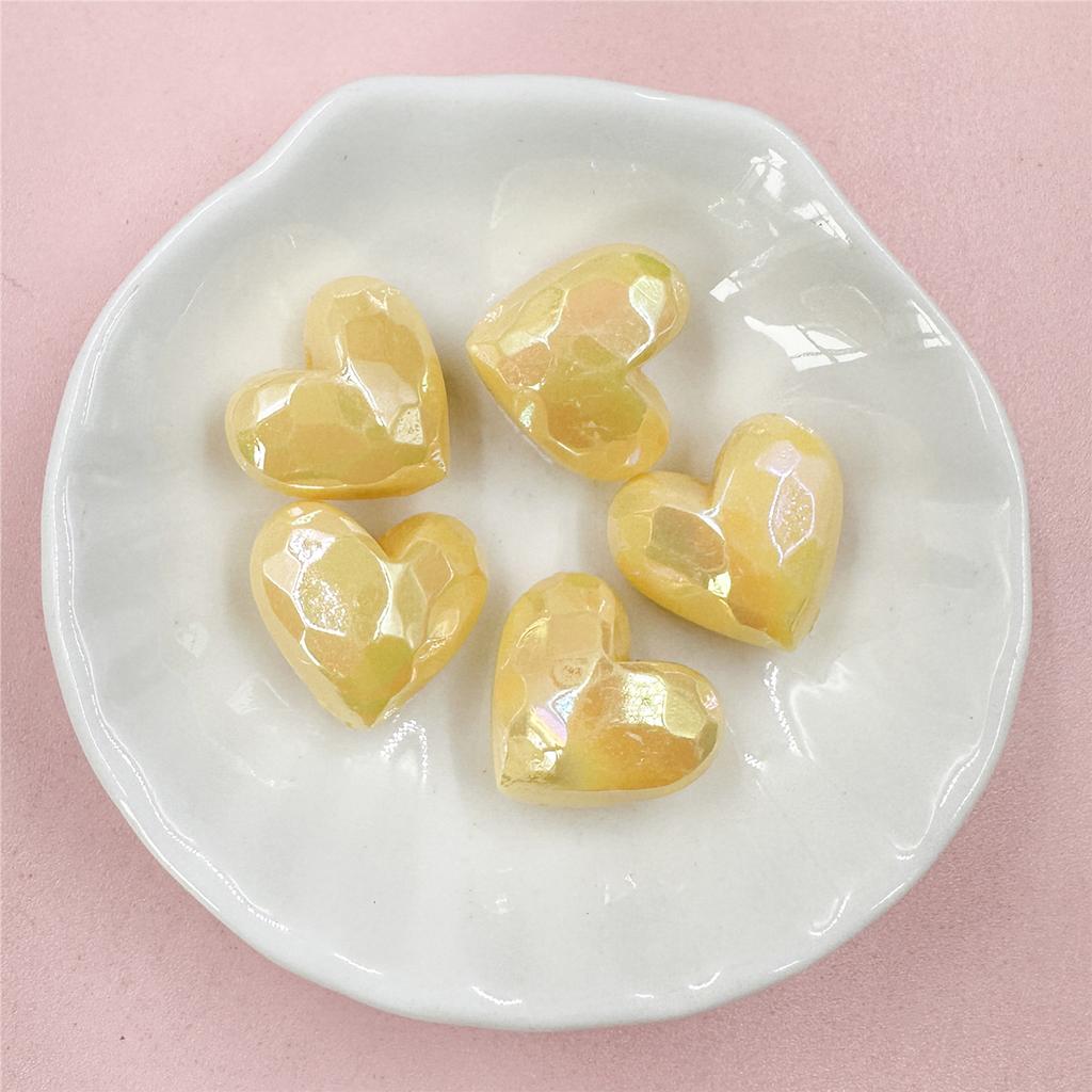 Простые модные материалы Сердце Свободные бусины Ювелирные изделия Макарон Аксессуар Персиковый акриловый браслет Бусины 19 * 16,5 мм Вырезанные бусины «Любовь» DIY Изысканные ювелирные изделия